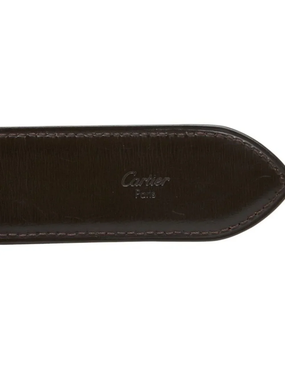 Cartier C Alonge Reversible Belt Black Brown Leather